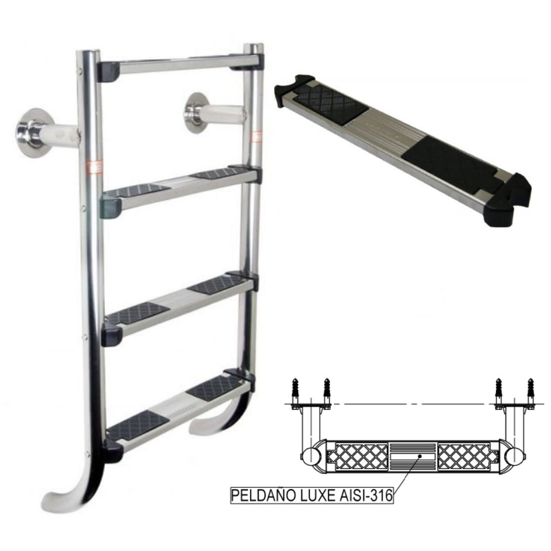 ESCALERA PARTIDA LUXE 3 PÑOS.01457