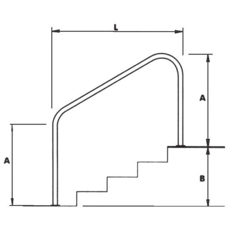 PASAMANOS CON PLETINA 1220MM 08746