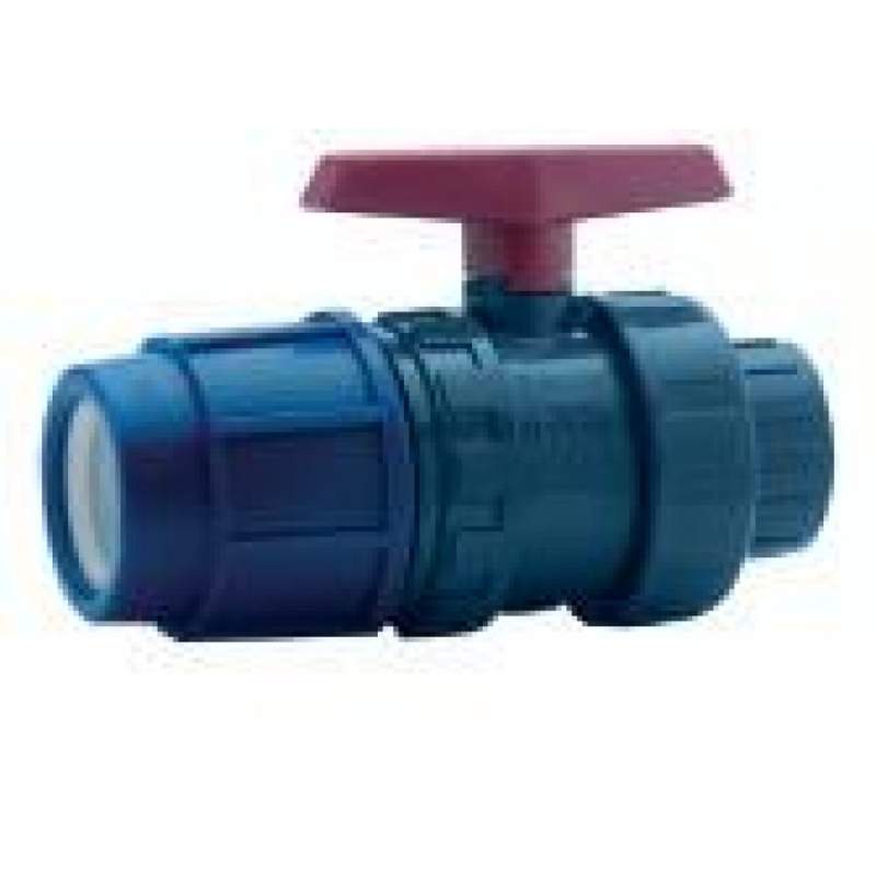 VÁLVULA DE ESFERA DE POLIETILENO (PE) 50 ROSCAS 1-½ 02521