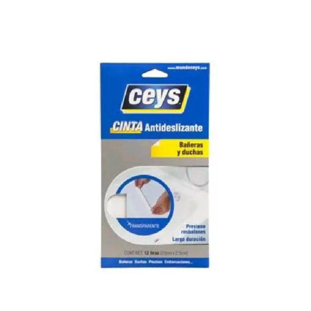 TACKCEYS TIRAS ANTIDESLIZANTES BAÑERAS TRANSPARENTE