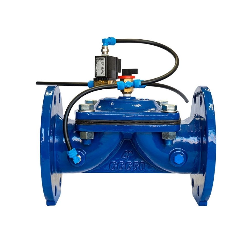 VÁLVULA HIDRÁULICA F.D.HR 4"BRIDA PN6 C/ SOLENOIDE 24 VAC NO