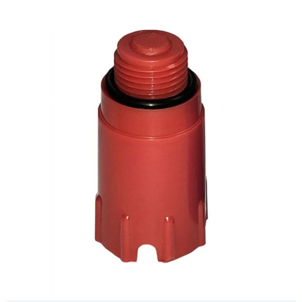 PLUGUE DE TESTE COM VEDAÇÃO VERMELHA DE 1/2"