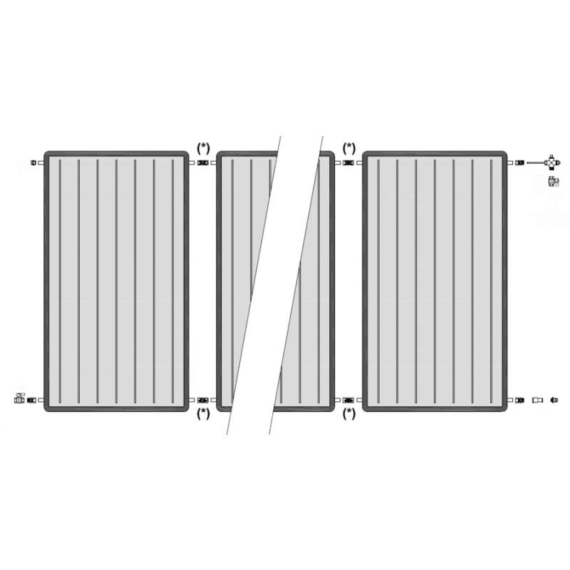 Kit de união COMPLETO: conexão em bateria de 6 capt. Termiko CT