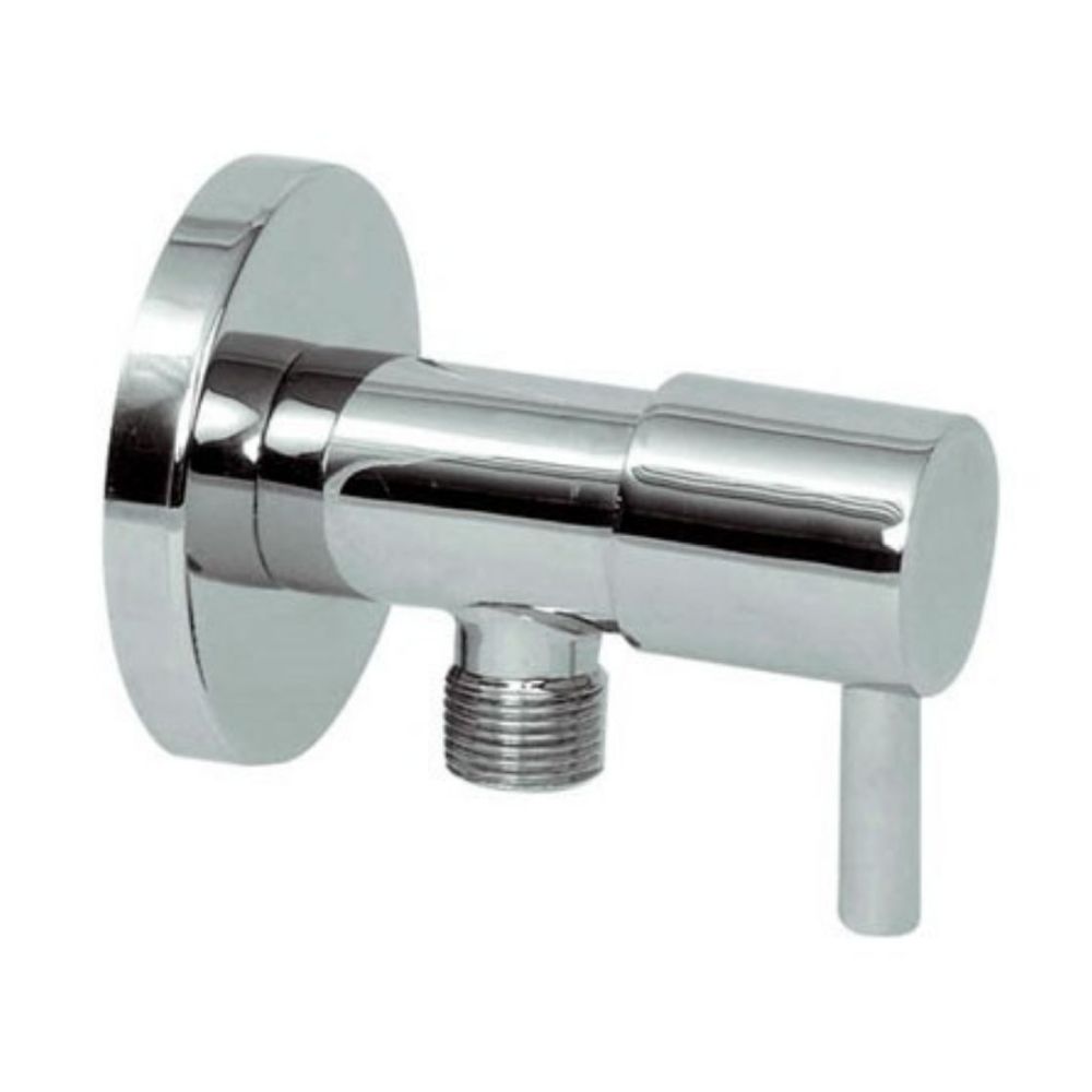 VÁLVULA QUADRADA FLORON DE LATÃO BOTÃO REDONDO TAU 1/2*3/8