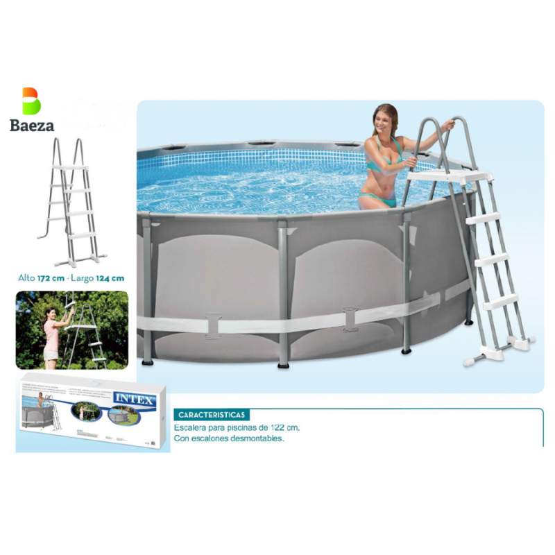 ESCALERA PISCINA ELEVADA 3 PELDAÑOS MAS PLATAFORMA 28076