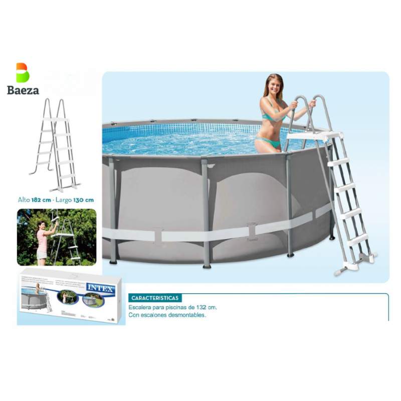 ESCALERA PISCINA ELEVADA 4 PELDAÑOS MÁS PLATAFORMA 28077