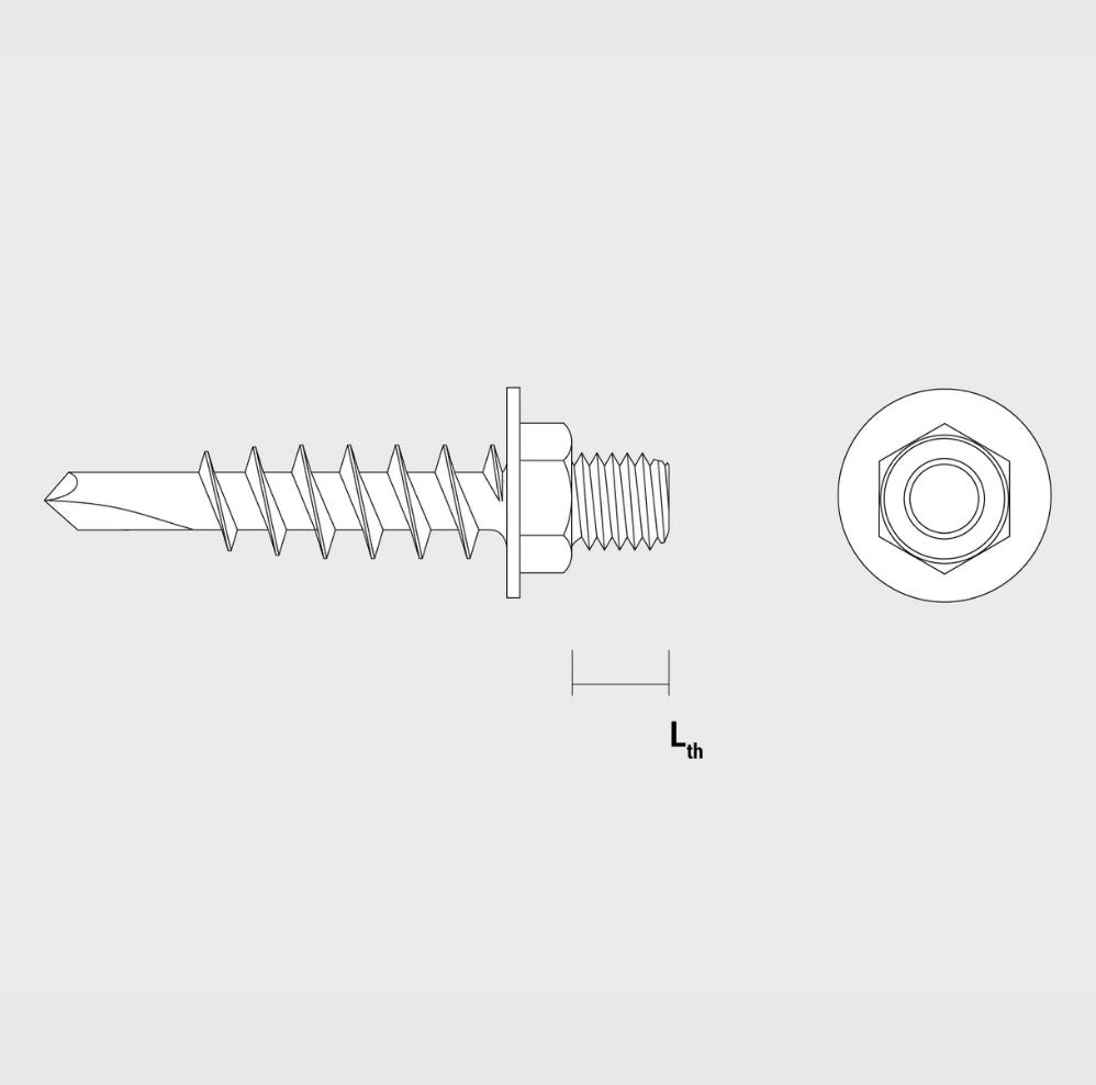 CAJA 200U.TORNILLO CIN.ROSCA CHAPA 6,3X39 C/EXTREMO ROSCA M6