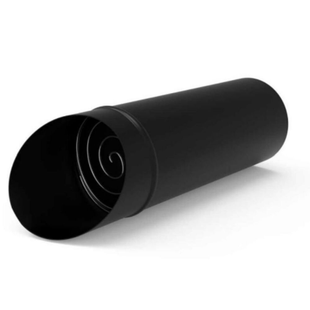 DEFLECTOR HORIZONTAL ANTILLUVIA NEGRO MACHO INOX D.80MM