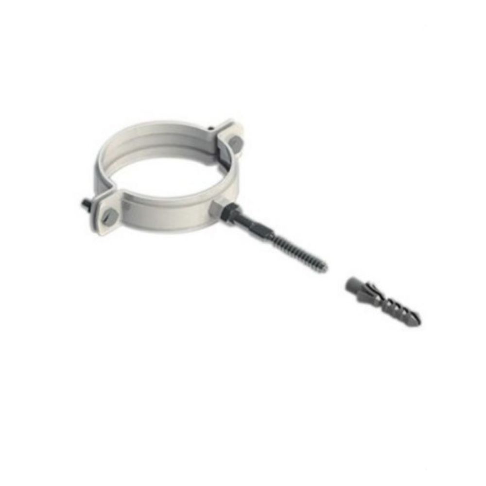 ABRAZADERA A PARED EN ACERO BLANCO - DIAMETRO 125MM