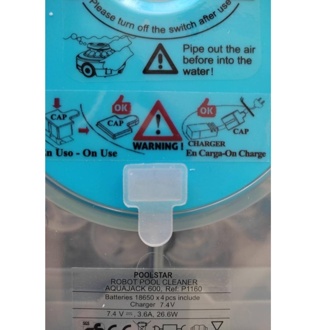 TAMPÃO PARA FURO DE ENCHIMENTO DO LIMPADOR DE PISCINA RUMBOO