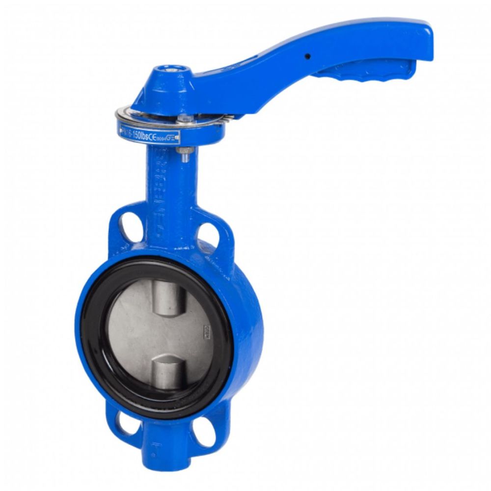 VÁLVULA MARIPOSA PALANCA ALUMINIO GG20 DN100 PN 16 T.WAFER