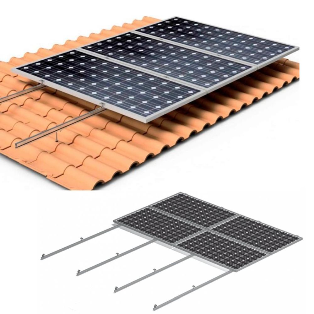 ESTRUTURA COPLANAR PARA 3 PAINÉIS FOTOVOLTAICOS