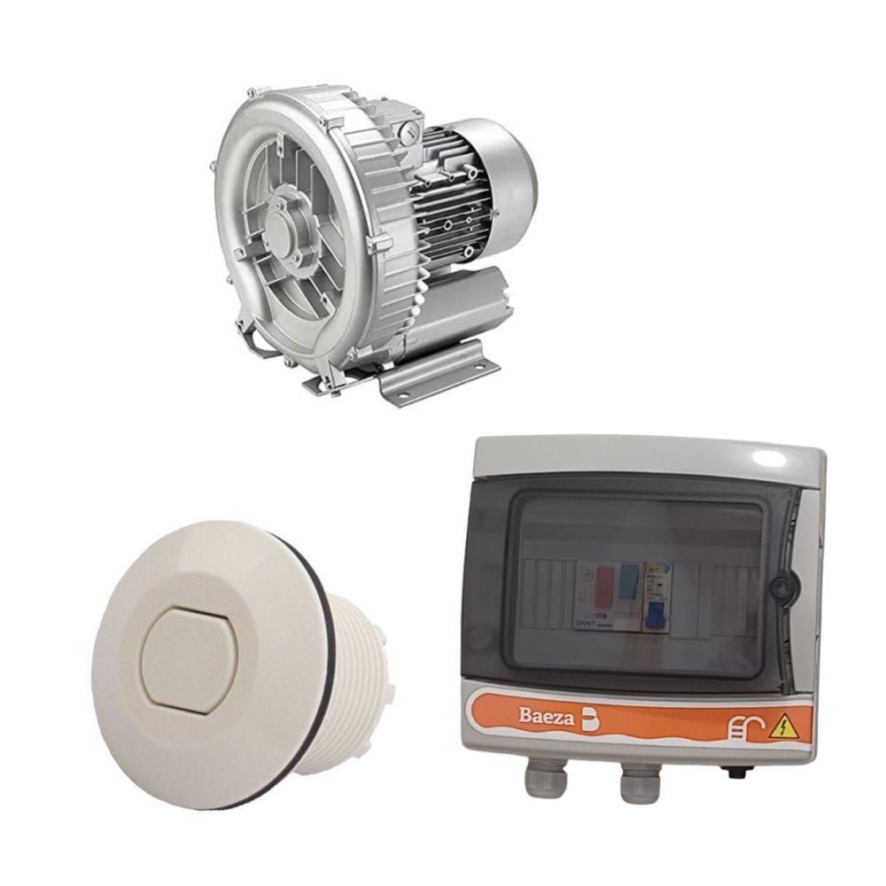 Kit 5 Aire Soplante 3cv + Cuadro III + Pulsador nuemático