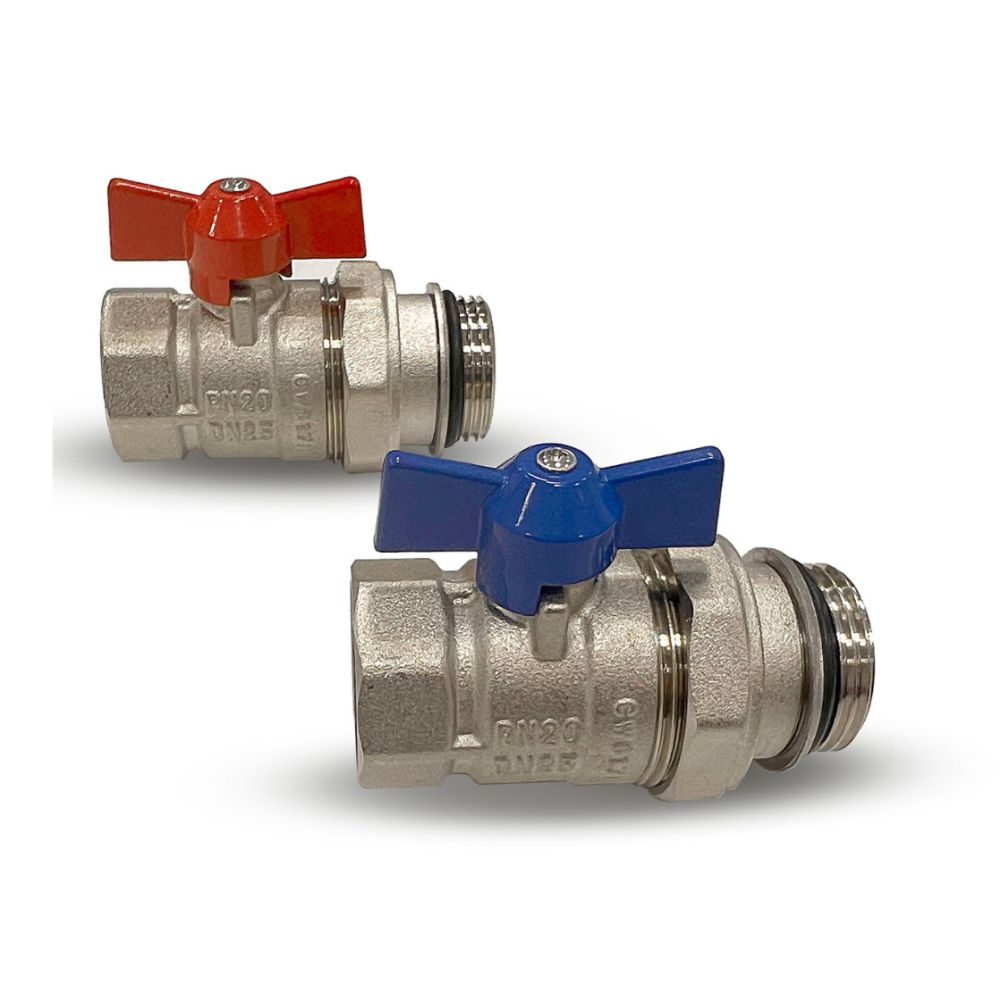 VÁLVULAS DE ESFERA COM ENCAIXE MÓVEL PARA MANIFOLD DE 1" (PAR)