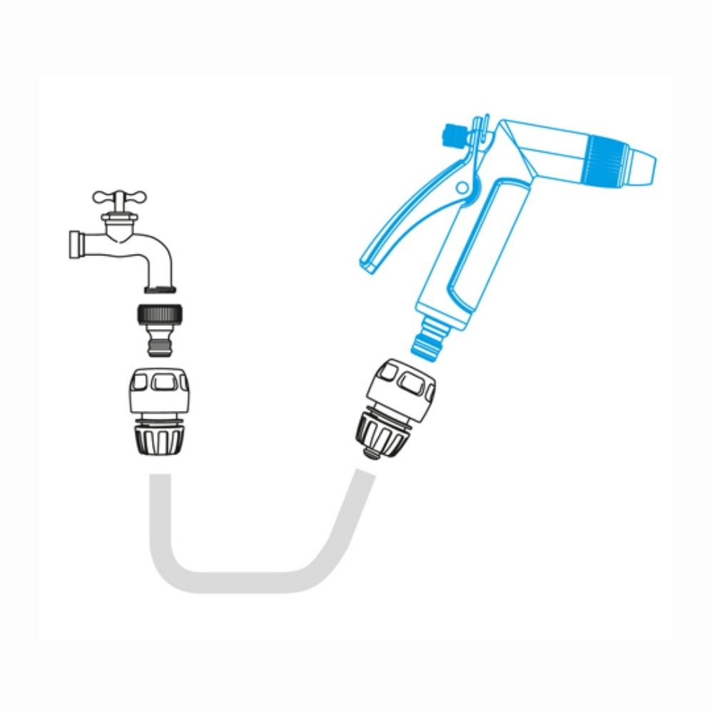 PISTOLA DE IRRIGAÇÃO COM CABO ANTIDERRAPANTE.
