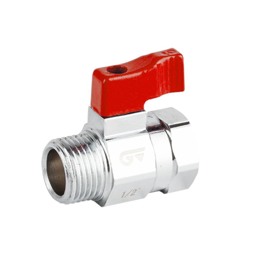 VALVULA DE ESFERA MINI 1/2" ROJA