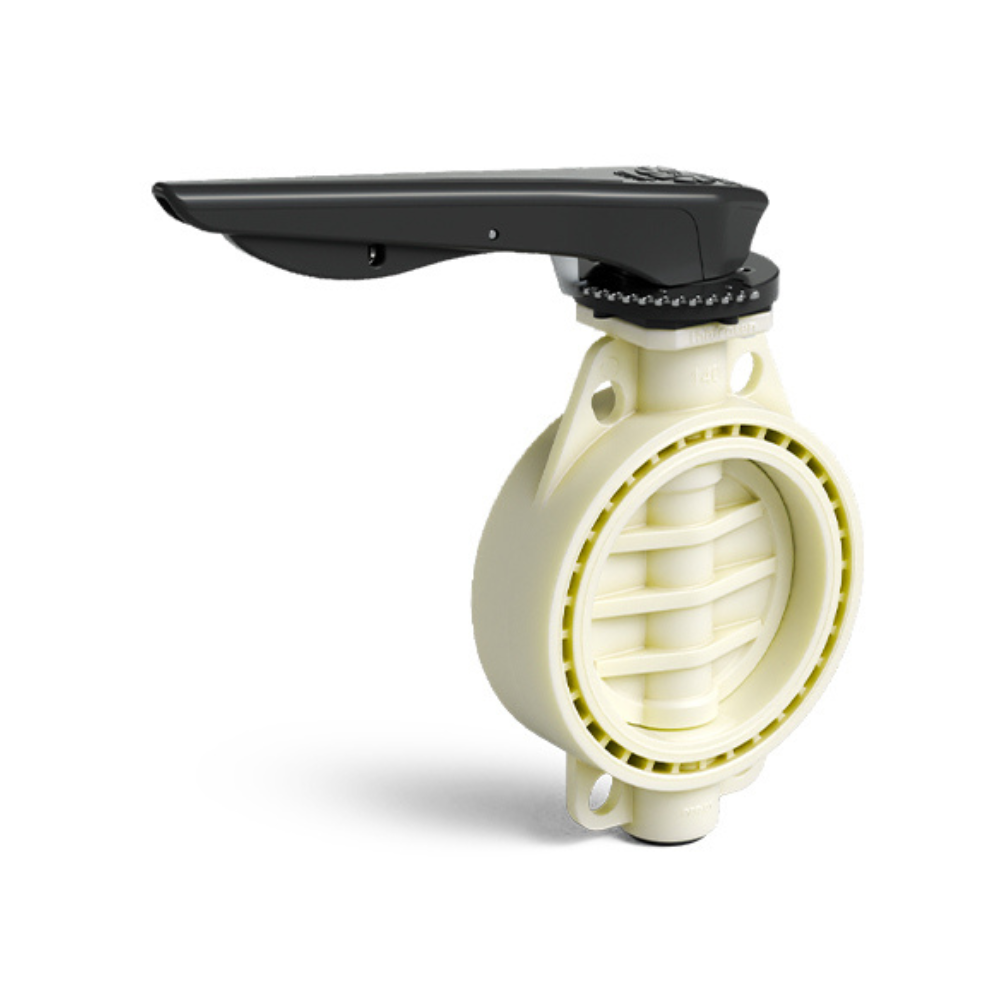 VALVULA DE MARIPOSA EN PP RCT DN150 CON JUNTAS EPDM