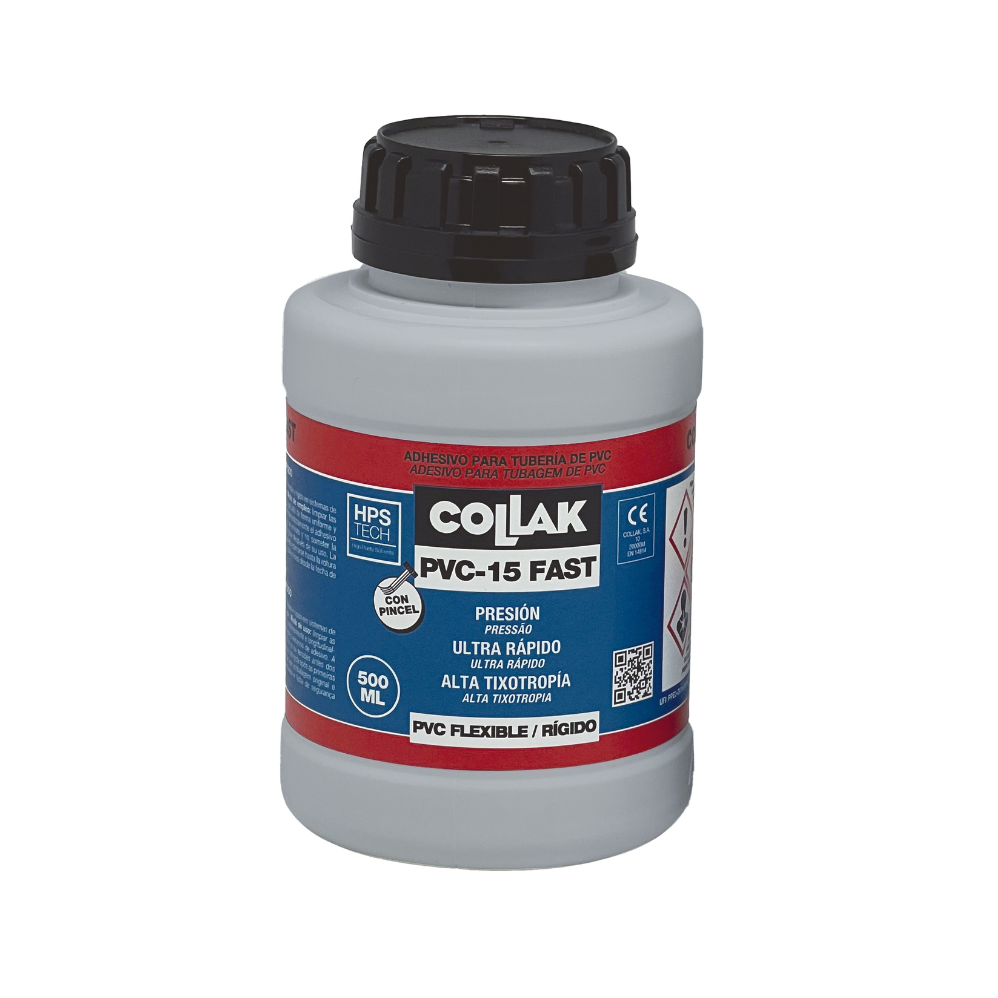 BOTE PEGAMENTO 500 G PVC 15 FAST PARA PVC FLEXIBLE Y RIGIDO