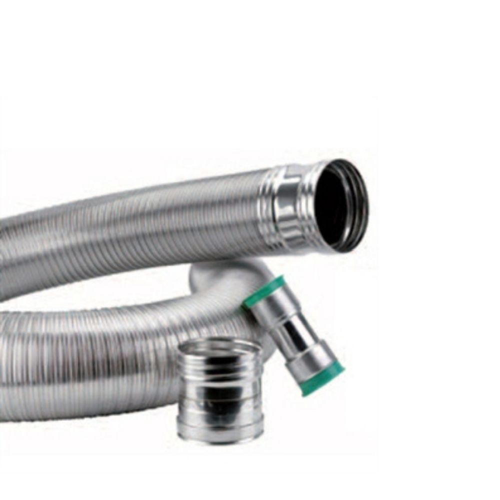 TUBO FLEXIBLE 1000mm. DOBLE CAPA 316/304 D.80