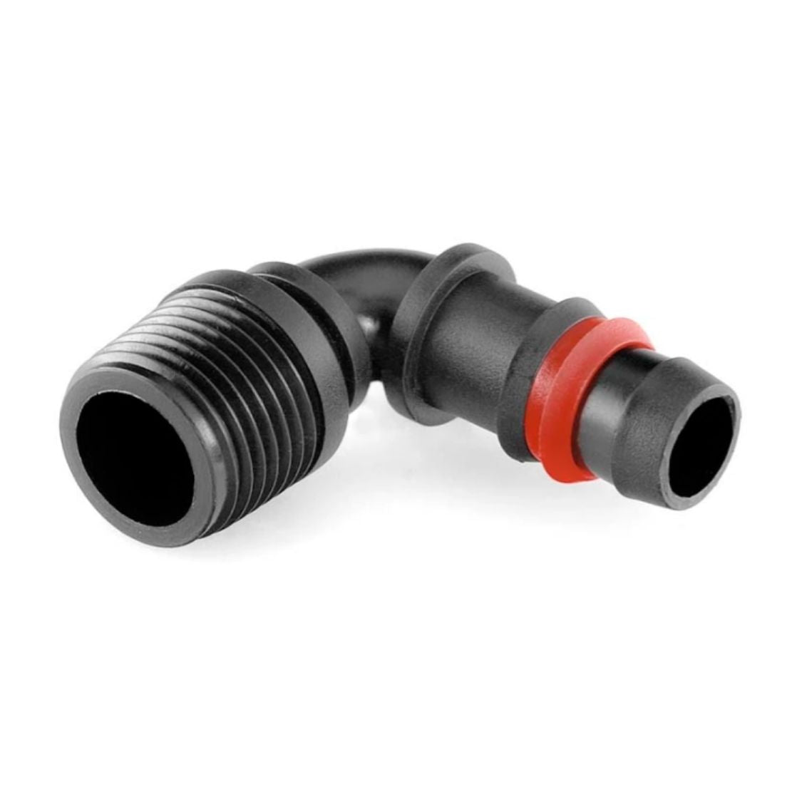 CODO ROSCA MACHO CON ANILLA DE SEGURIDAD D.16MM. ROSCA 1/2"