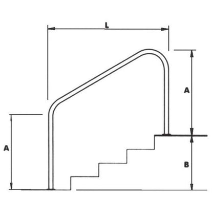 CORRIMÃO COM PLACA 1524MM 08747