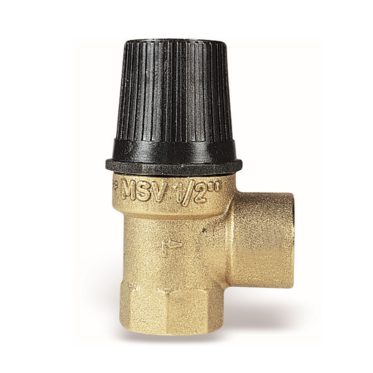 VALVULA SEGURIDAD 1/2"X1/2"3BAR SIN TOMA MSV/E30