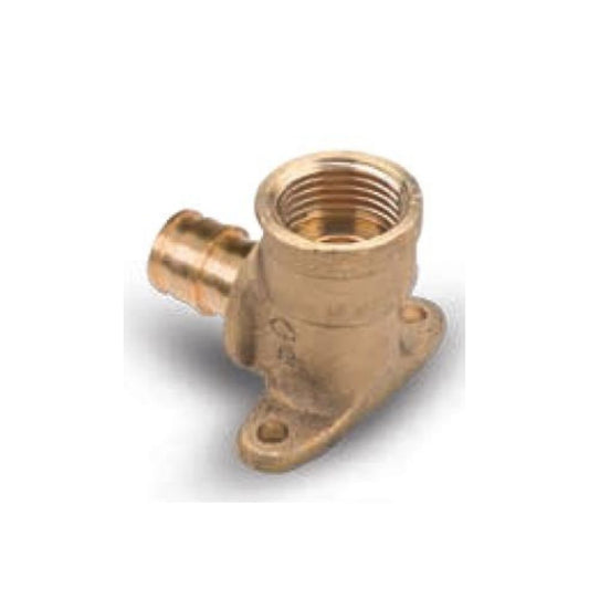 COTOVELO ROSQUEADO F DE LATÃO D.20*1/2" COM SUPORTE DE SISTEMA EXPANDIDO PEX-A