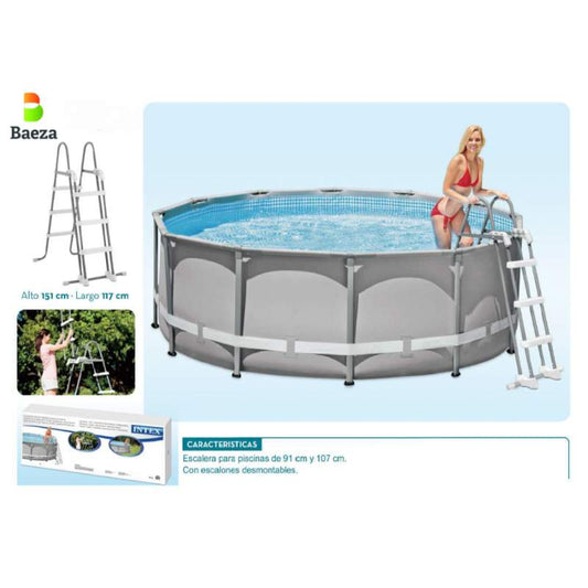 ESCALERA PISCINA ELEVADA 3 PELDAÑOS REF 28075