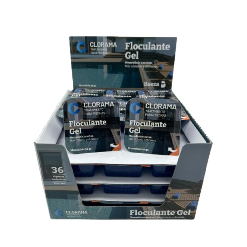 FLOCULANTE EN GEL CLORAMA. ENVASE DE 36 UNIDADES