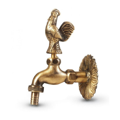 TORNEIRA DECORATIVA DE LATÃO, MODELO GALO - ROSCA M. 1/2" 