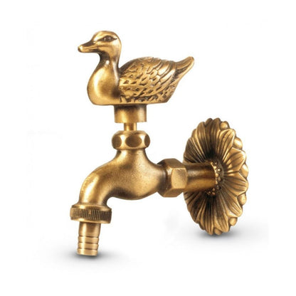 TORNEIRA DE LATÃO DECORATIVA MODELO PATO - ROSCA M. 1/2" 