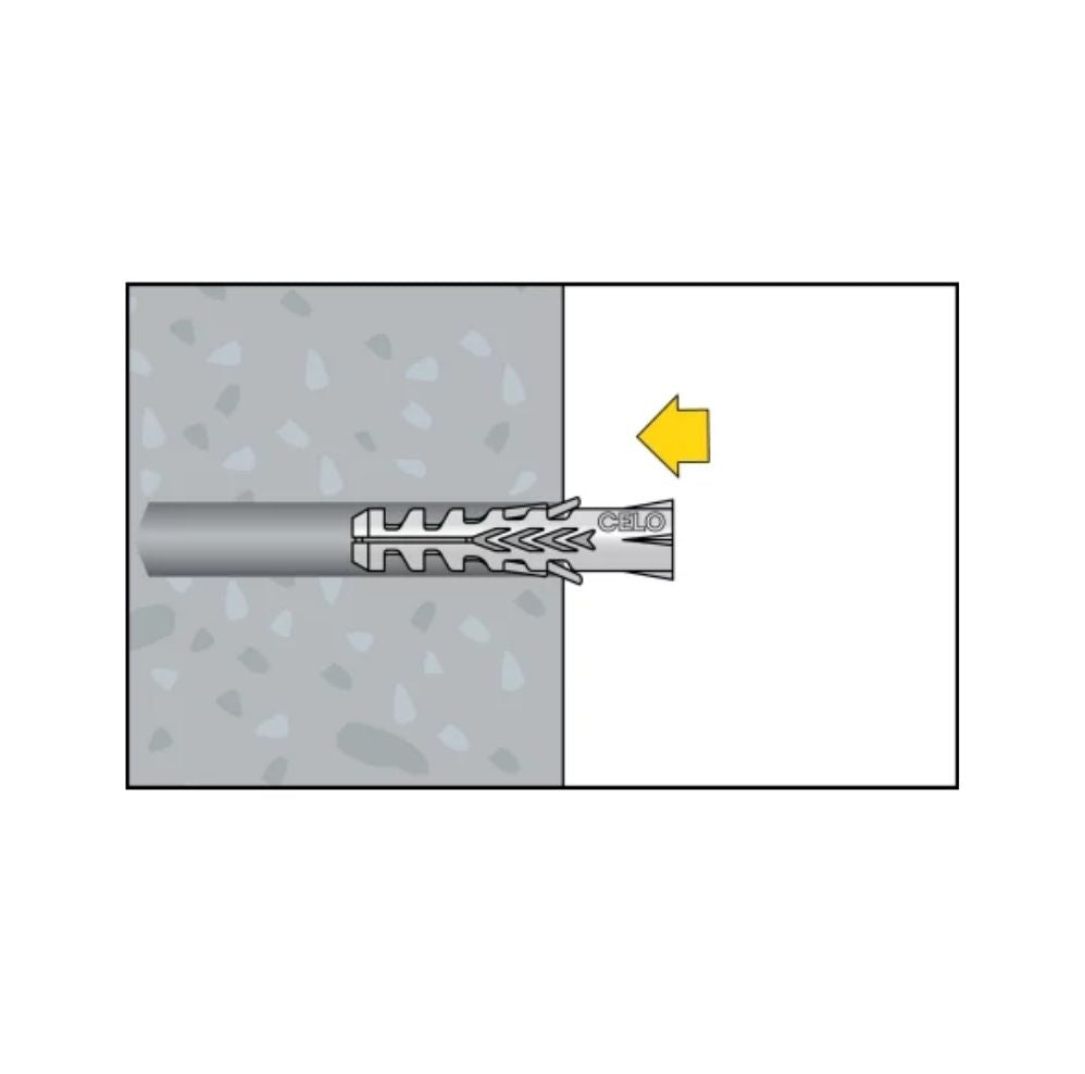 CAIXA DE 50U. NF PLUGUE DE NYLON EXPANSÍVEL D.10