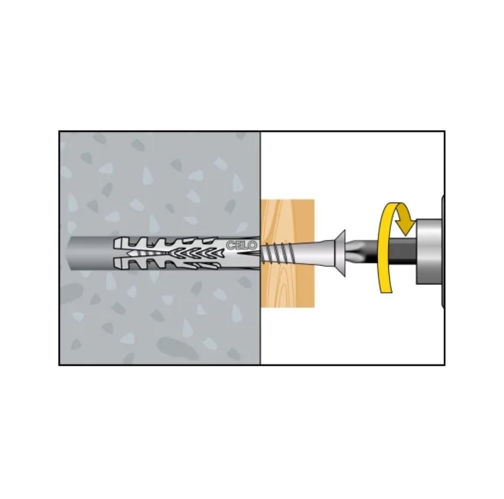 CAIXA DE 50U. NF PLUGUE DE NYLON EXPANSÍVEL D.10