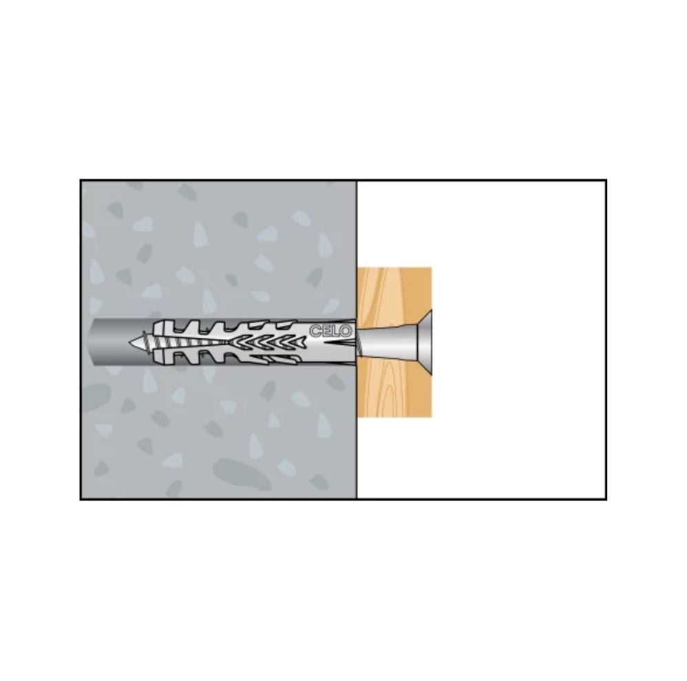 CAIXA DE 50U. NF PLUGUE DE NYLON EXPANSÍVEL D.10