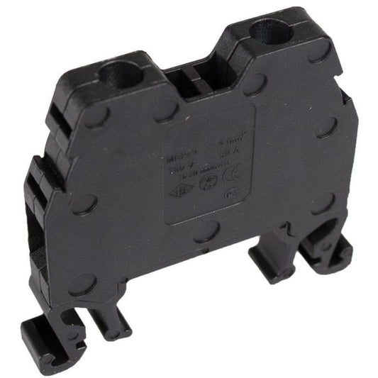 BORNE PERFIL DIN 2,5 MM NEGRO