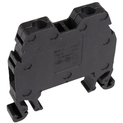 BORNE PERFIL DIN 4 MM NEGRO