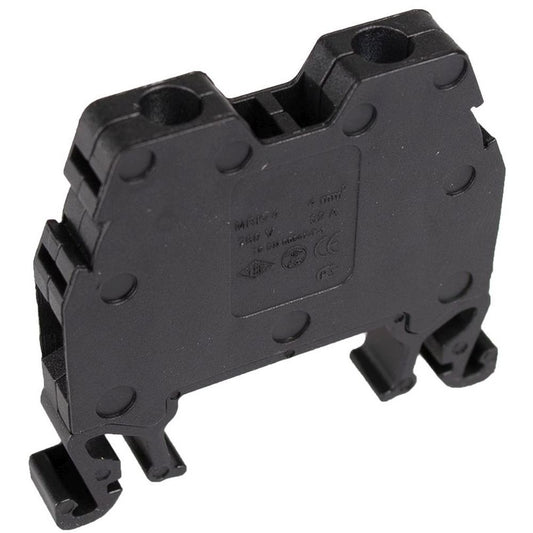 BORNE PERFIL DIN 4 MM NEGRO