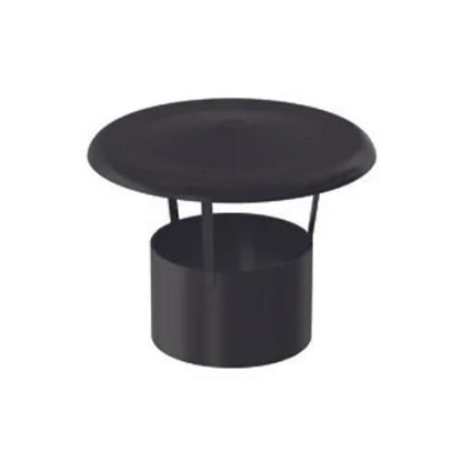 DEFLETOR DE EVACUAÇÃO VERTICAL PRETO MACHO AÇO INOXIDÁVEL DIÂMETRO 80MM 