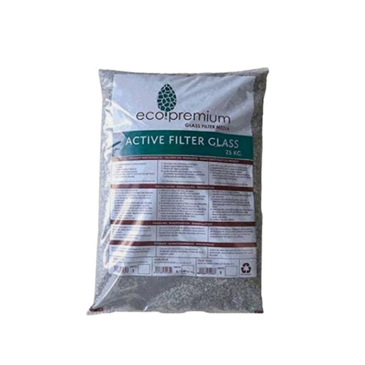 VIDRIO FILTRANTE ECO-1 FINO 0,5-1 MM SACO 25 KG