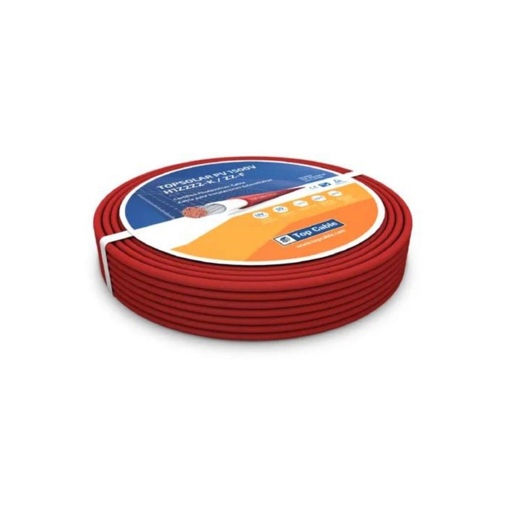 100 MTS. CABO SOLAR LH 6 MM2 VERMELHO