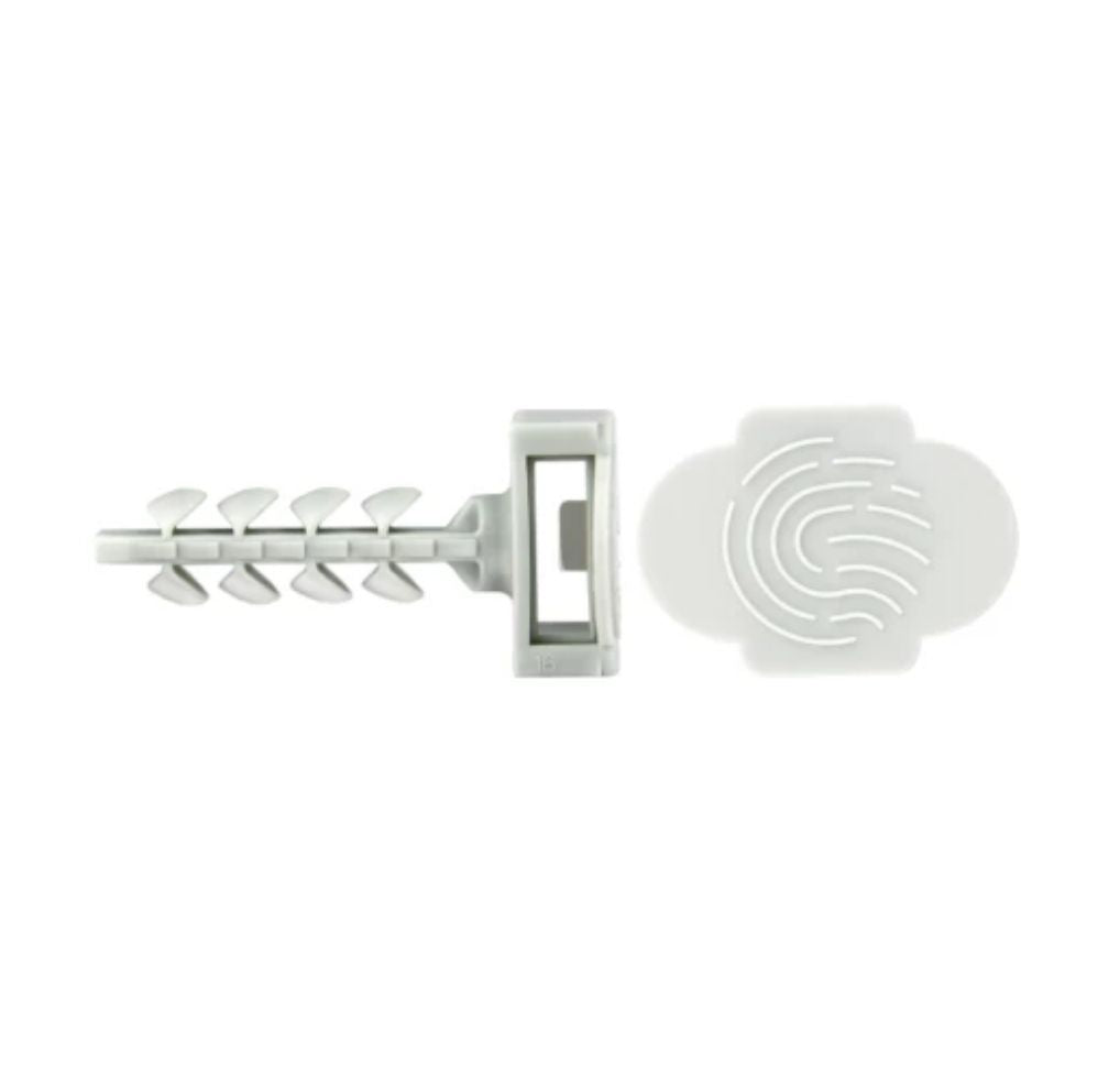 LATA 125U. PLUGUE DE NYLON CINZA 6*30, CABINE GRANDE. INSERÇÃO MANUAL