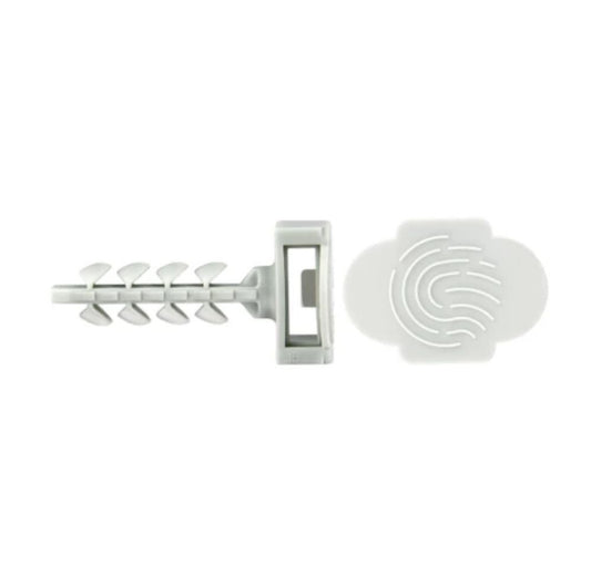 LATA 125U. PLUGUE DE NYLON CINZA 6*30, CABINE GRANDE. INSERÇÃO MANUAL