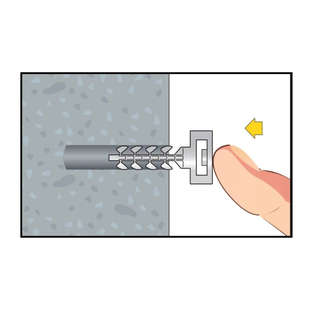 LATA 125U. PLUGUE DE NYLON CINZA 6*30, CABINE GRANDE. INSERÇÃO MANUAL