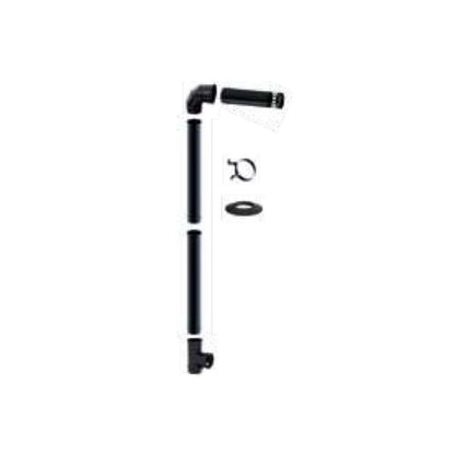 KIT DE CHAMINÉS PARA FOGÃO A PELLET DE 80 MM - AÇO INOXIDÁVEL PRETO 316