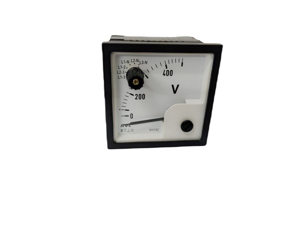 VOLTÍMETRO 72X72, 500V C/CON. 3F+N