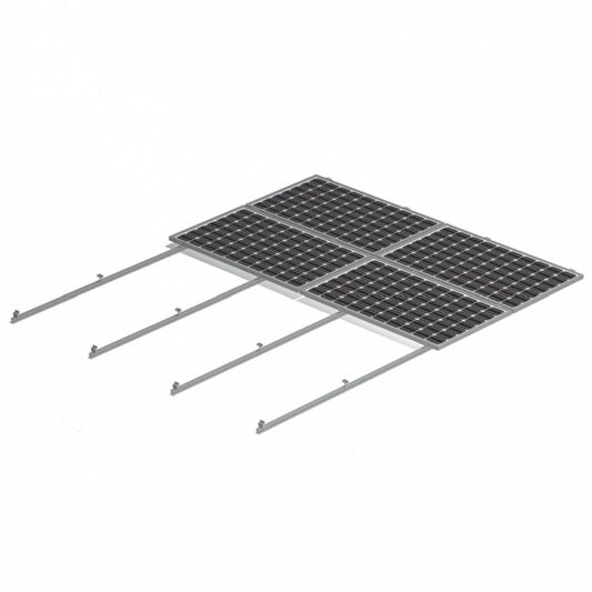 ESTRUTURA COPLANAR PARA 2 PAINÉIS FOTOVOLTAICOS - SOBRE CHAPAS METÁLICAS