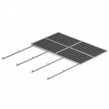 ESTRUTURA COPLANAR PARA 4 PAINÉIS FOTOVOLTAICOS - SOBRE CHAPAS METÁLICAS