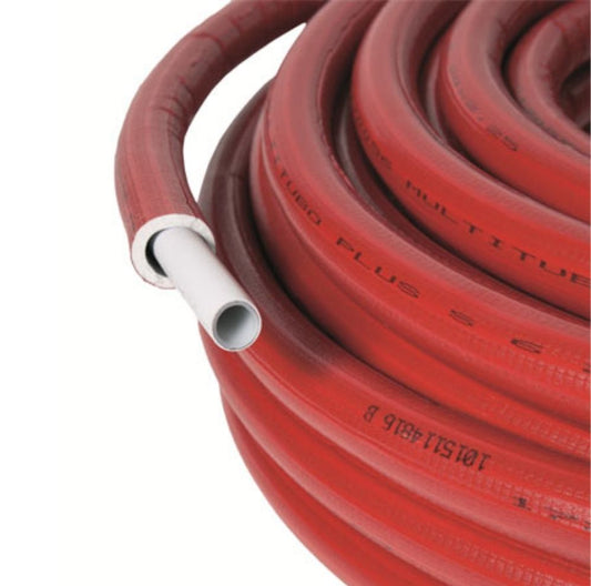 METROS TUBO MULTICAPA PERT-AL-PERT 16 X 2 AISLADO ROJO E - 6MM - R100M