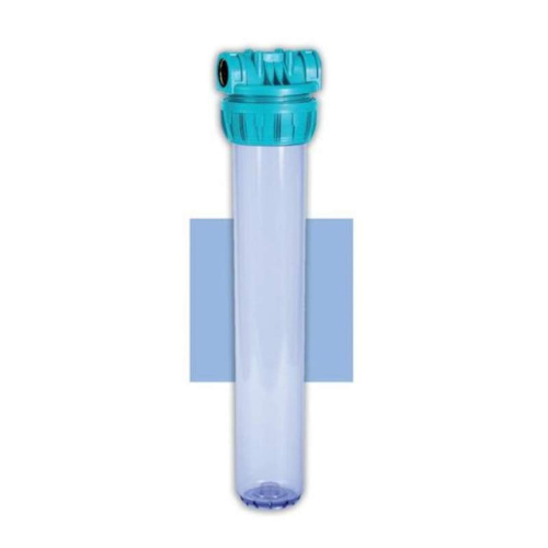 CONTENEDOR 3 PIEZAS TRANSPARENTE ALTURA 20" CONEX 1" PET