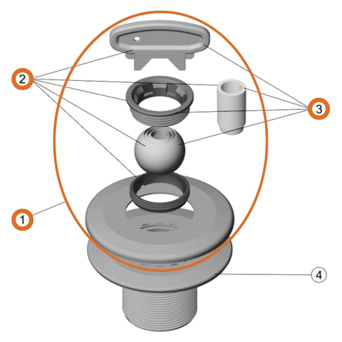 BOLA MULTIFLOW COMPLETA 4402040301 